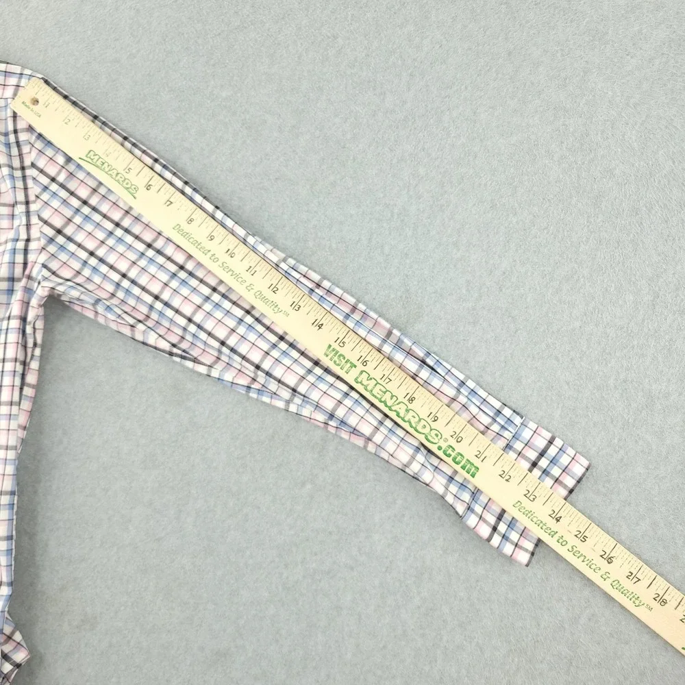 Banana Republic Shirt Mens S Plaid Long Sleeve Wrinkle Resistant Button Up